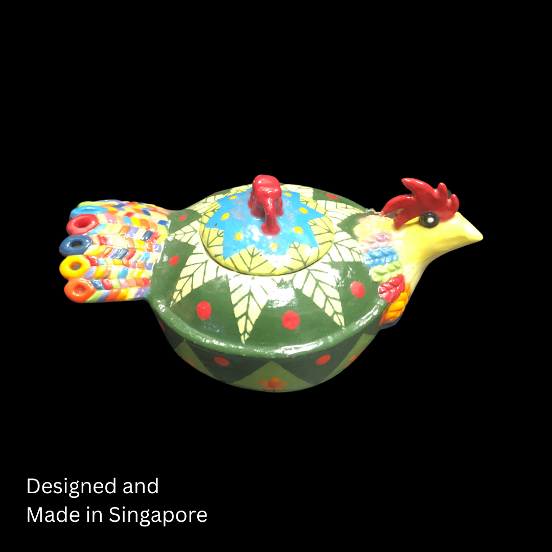 🧭Magnetic Moment – Rooster Compass Pottery Art